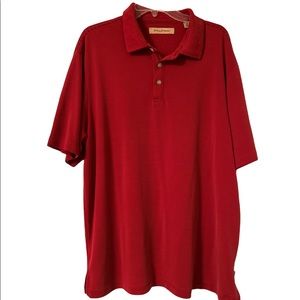 Men’s Tommy Bahama Red Striped Polo Shirt Size XL